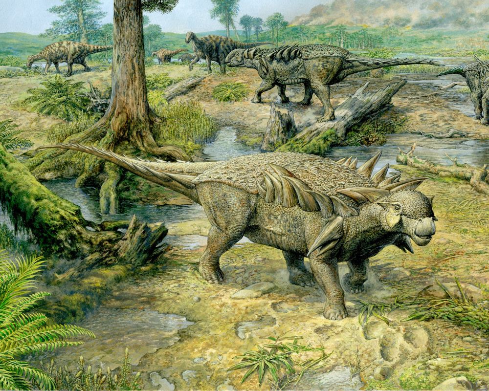 The Horshamosaurus in a cretaceous landscape