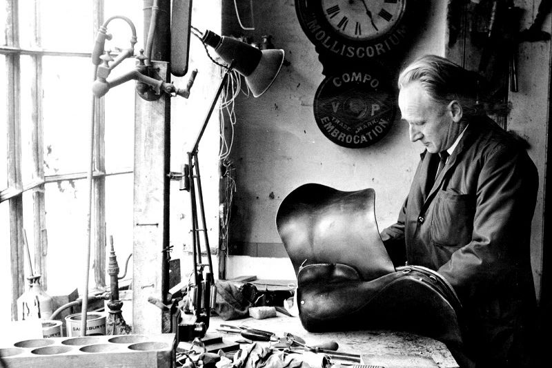 Mr Albery in his lorinery shop
