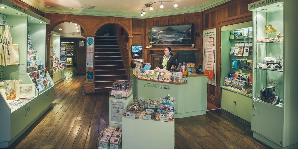 The museum shop and visitor information point