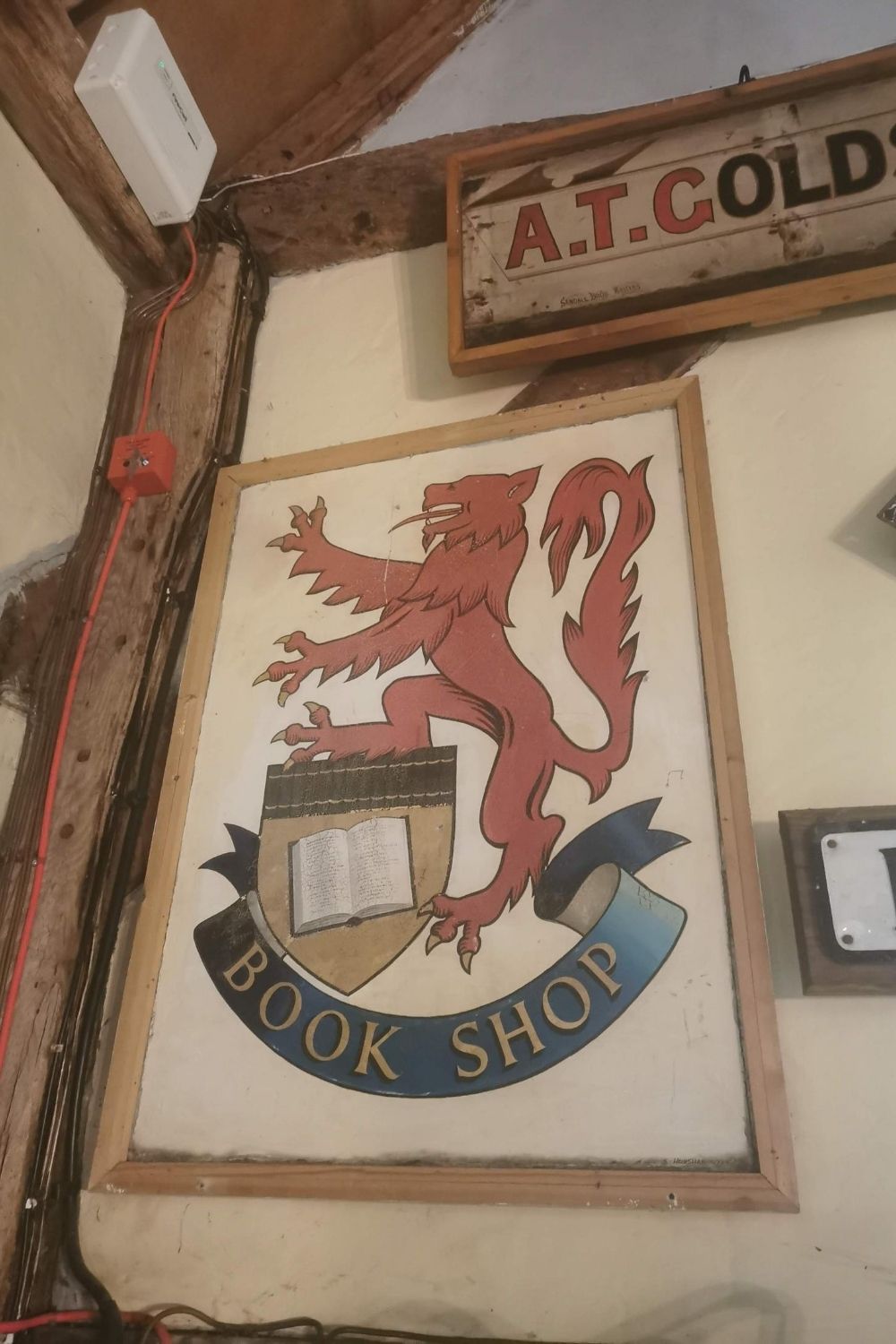 Sign from a Red Lion book shop