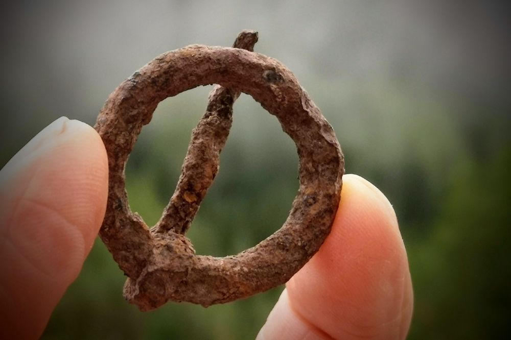 An ancient circular pin