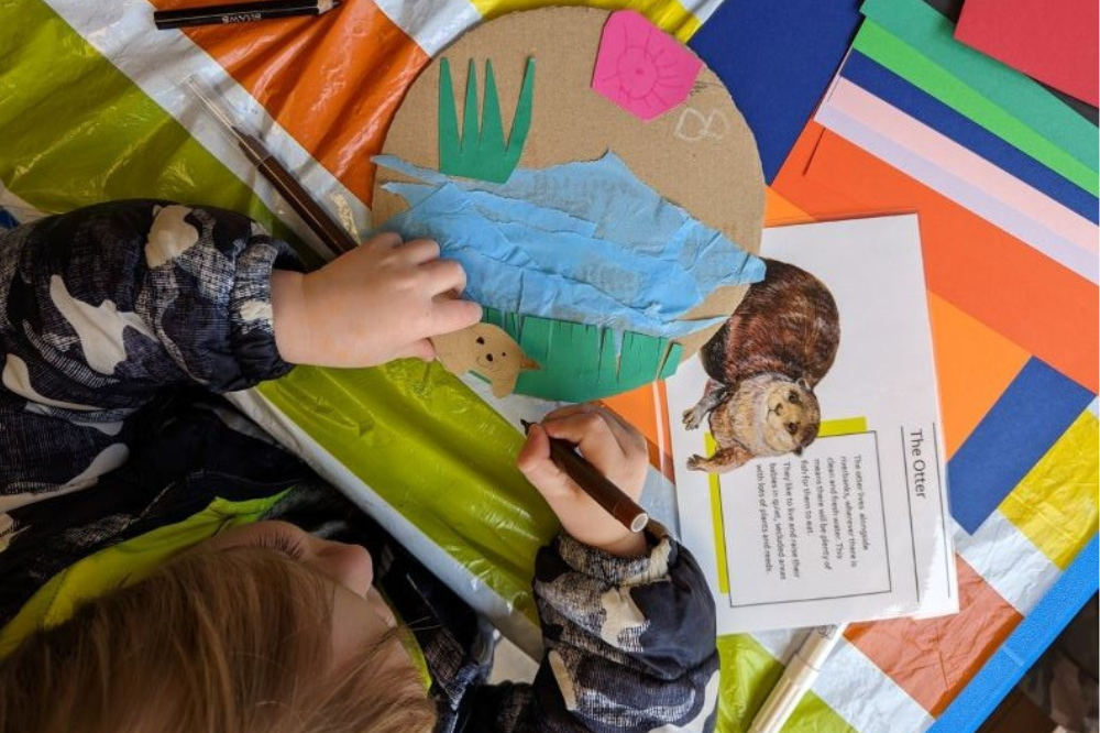 Picture of child taking part in crafting activity