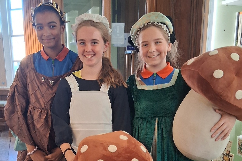 Guides visit the museum dressed as characters from history