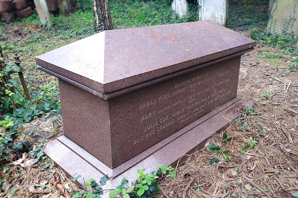 James King (1808–1878) - tomb